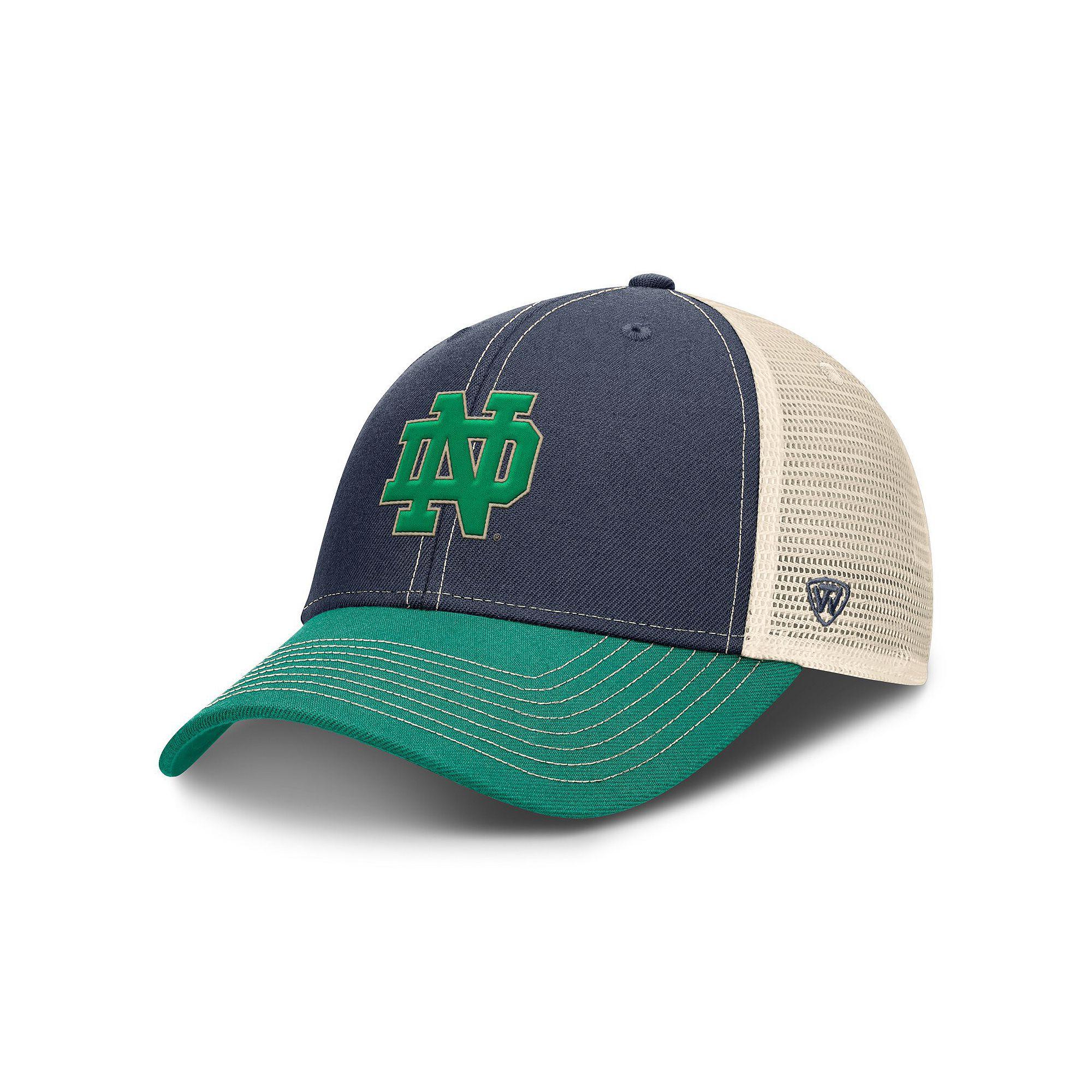 Men's Top of the World  True Navy Notre Dame Fighting Irish Off Road Adjustable Trucker Hat, Team Product Image