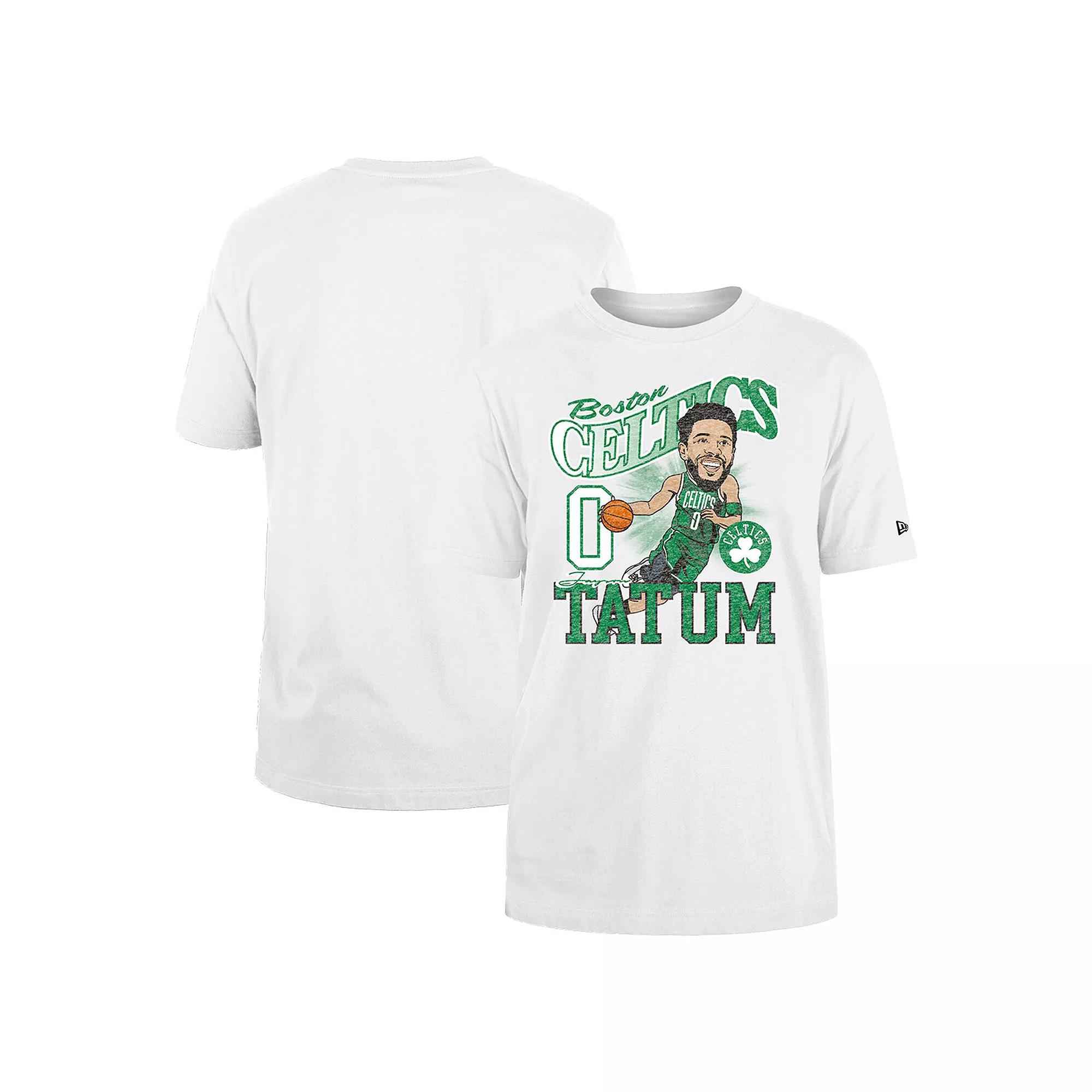 Men's New Era Jayson Tatum White Boston Celtics Caricature Player T-Shirt,  Product Image