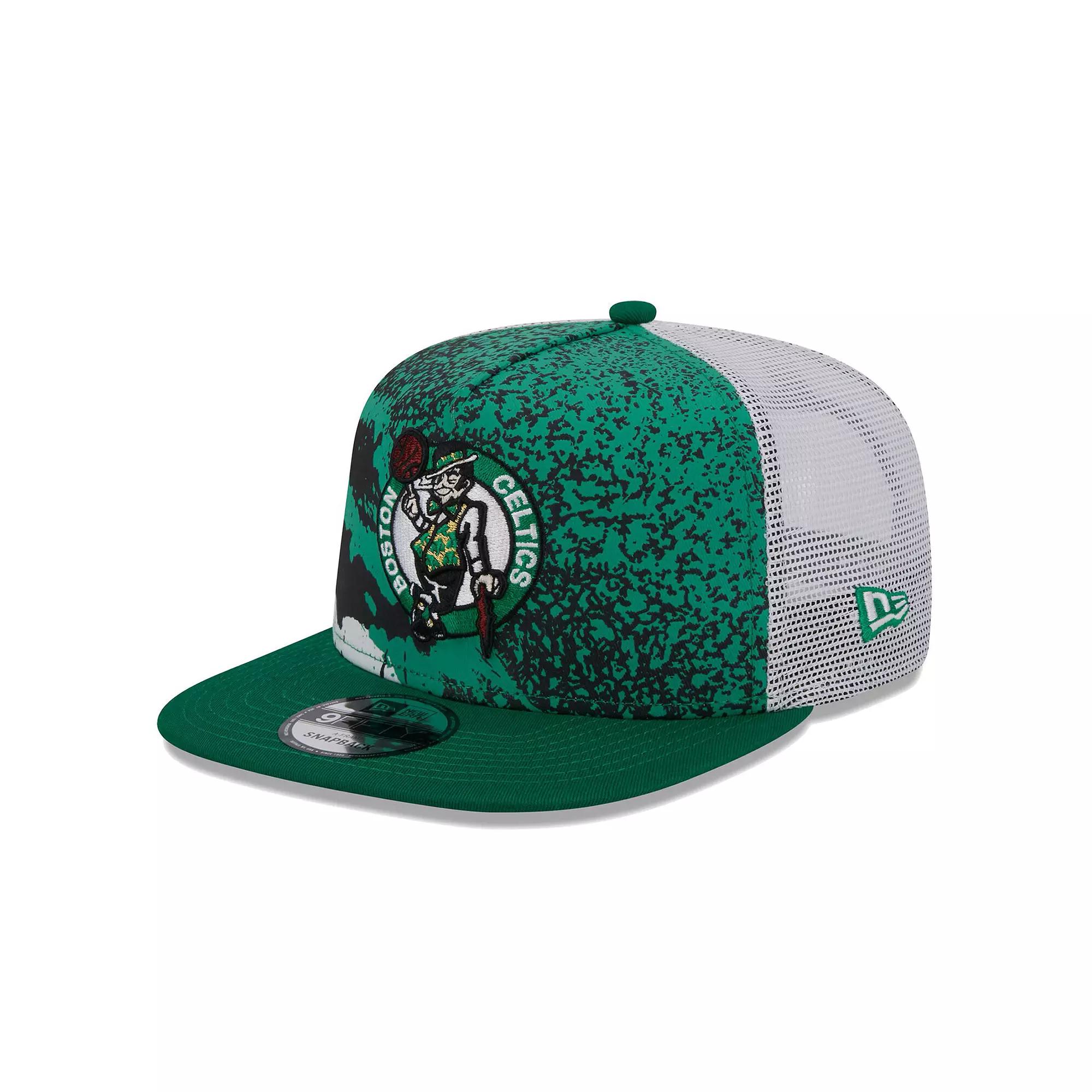 Mens New Era Kelly Boston Celtics Court Sport Speckle 9FIFTY Snapback Hat Product Image