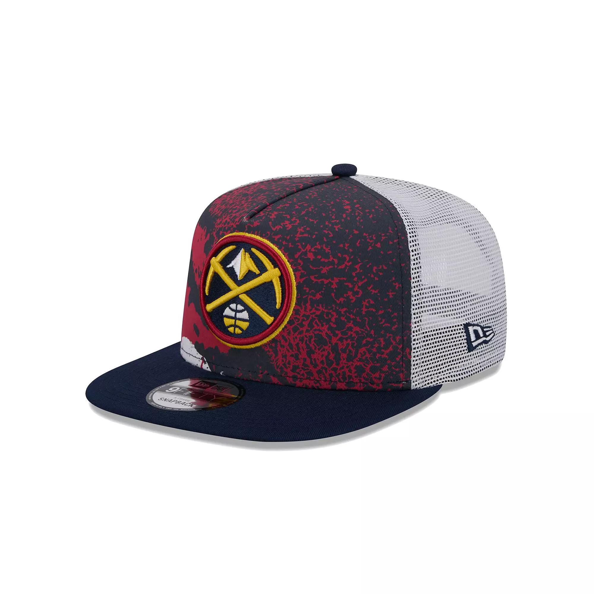 Men's New Era Navy Denver Nuggets Court Sport Speckle 9FIFTY Snapback Hat, Nug Blue Product Image