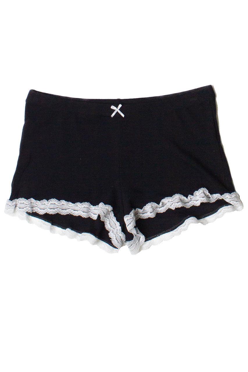 Lace Trim Bow Detail Short Lounge Shorts Product Image