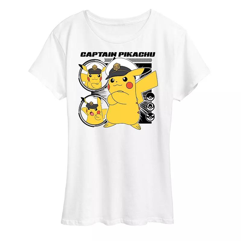 Women's Pokemon Captain Pikachu Graphic Tee,  Product Image