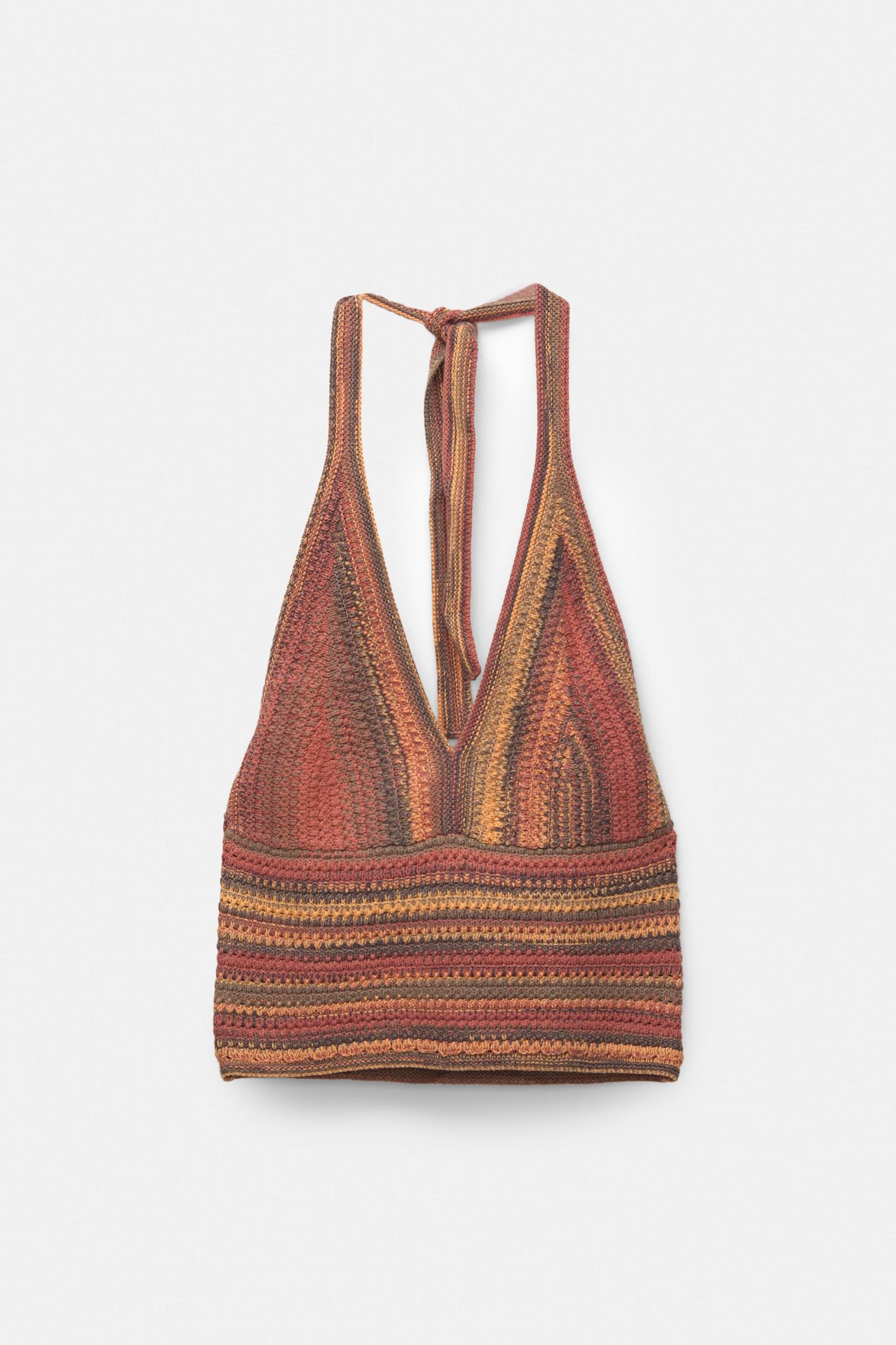 Space-dye crochet top Product Image