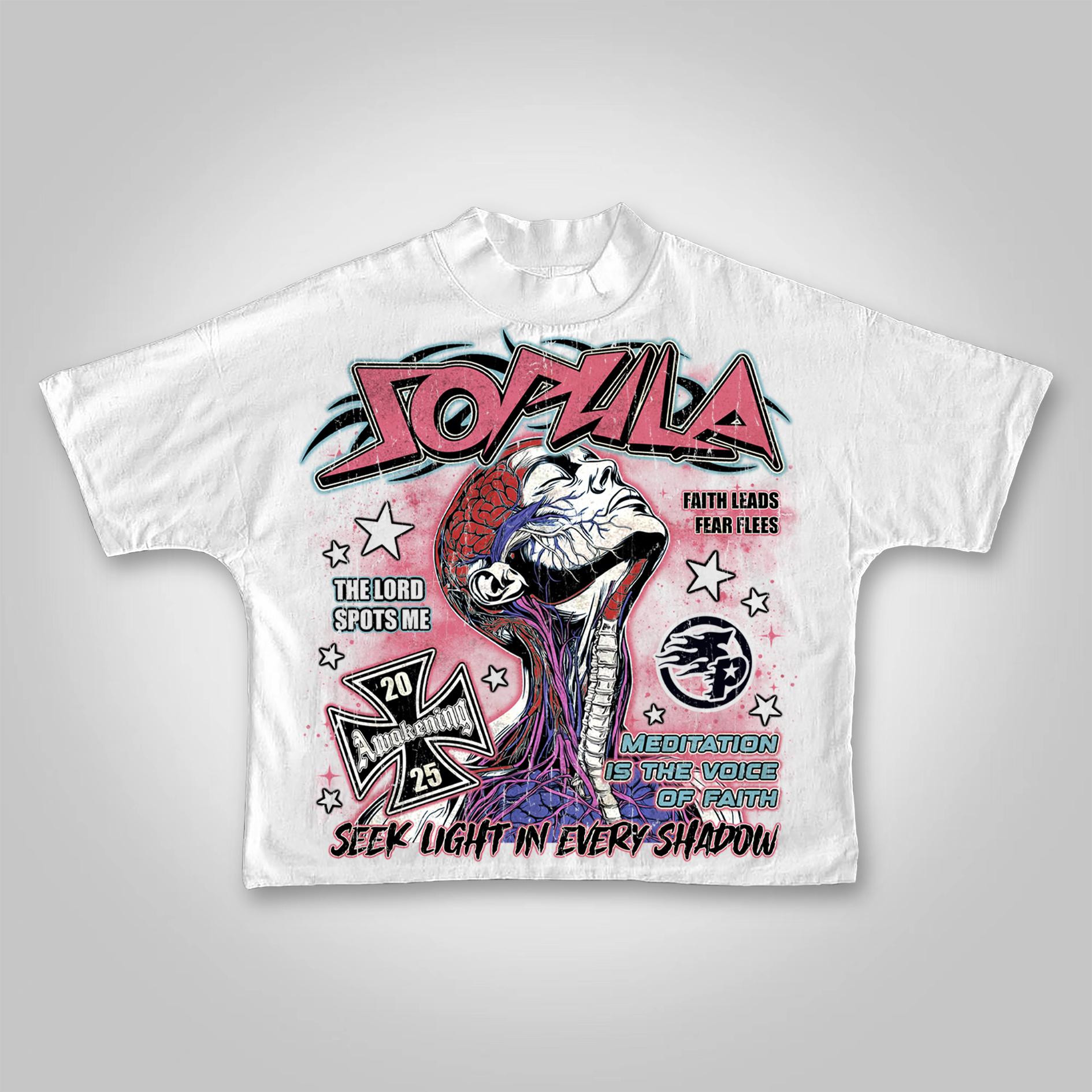 Sopula 2025 Meditation And Faith Vintage Graphics Cropped T-shirts Product Image
