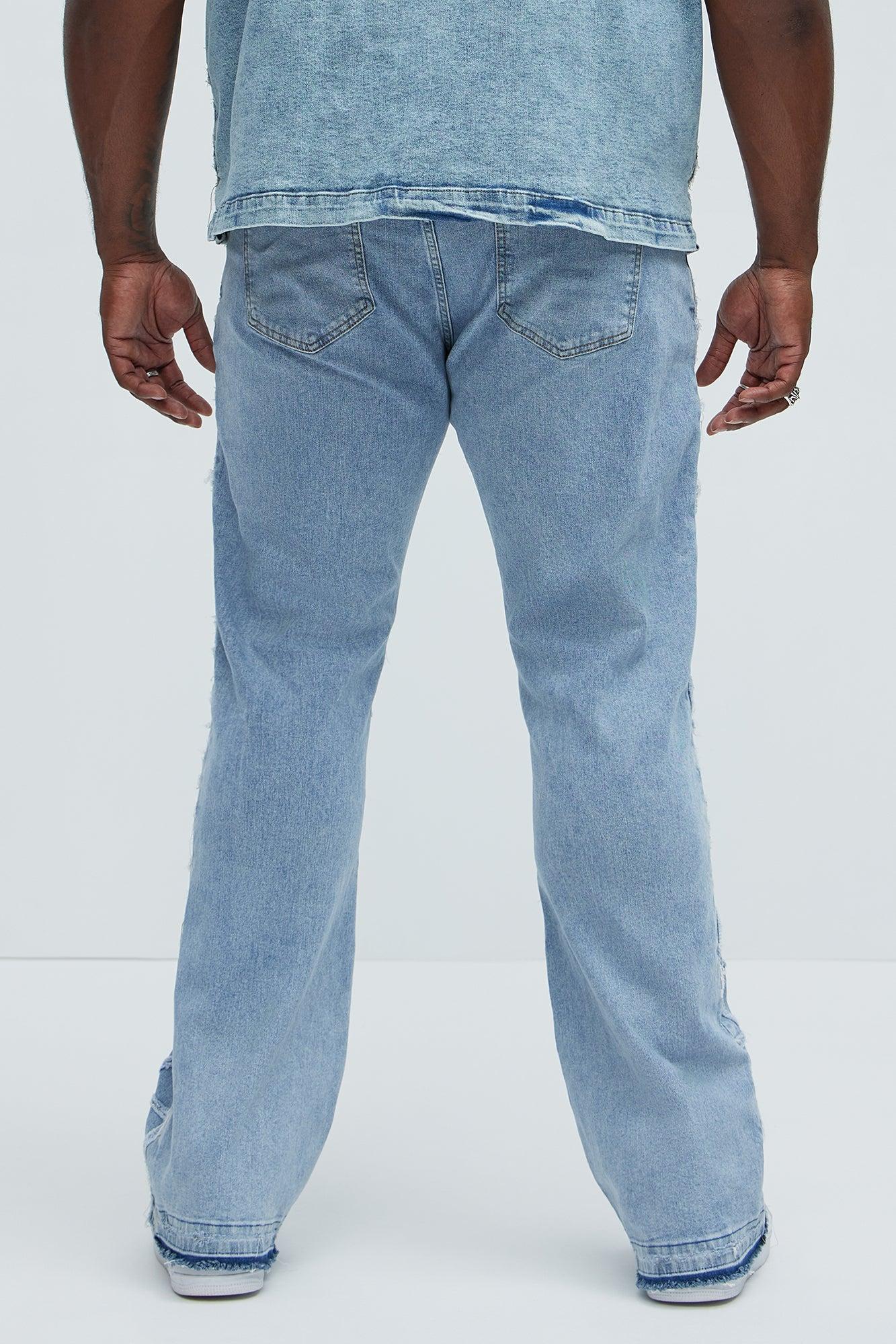Interstellar Stacked Slim Flare Jeans - Light Blue Wash Product Image