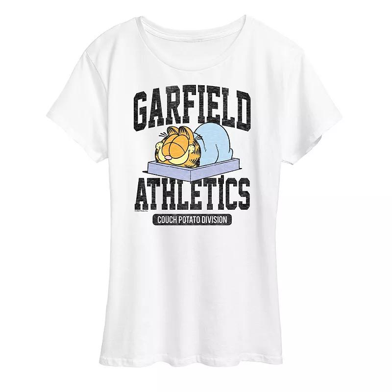 Womens Garfield Athletics Couch Potato Graphic Tee Product Image