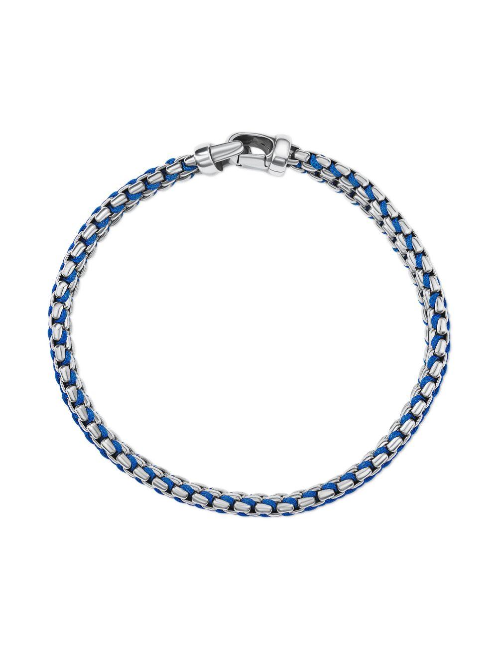 sterling silver Woven Box Chain bracelet (10mm) Product Image