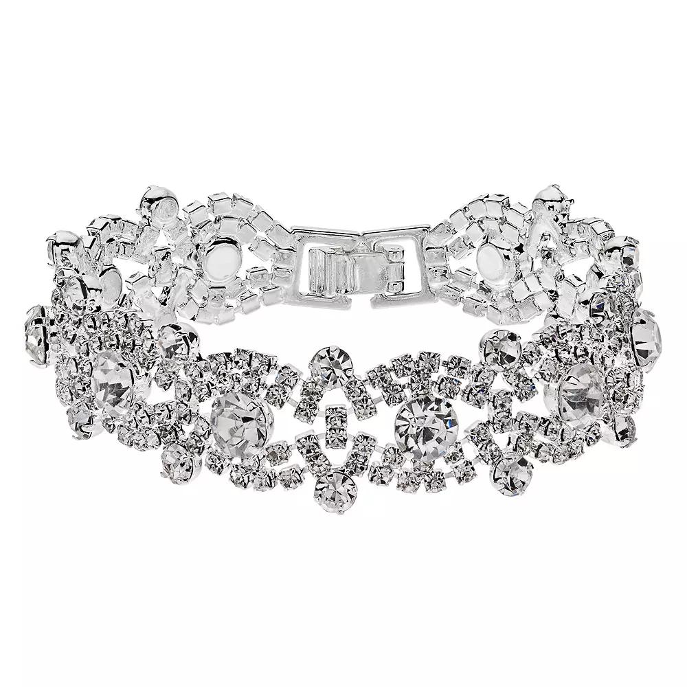 Vieste Rhinestone Bracelet, Women's, Clear Product Image