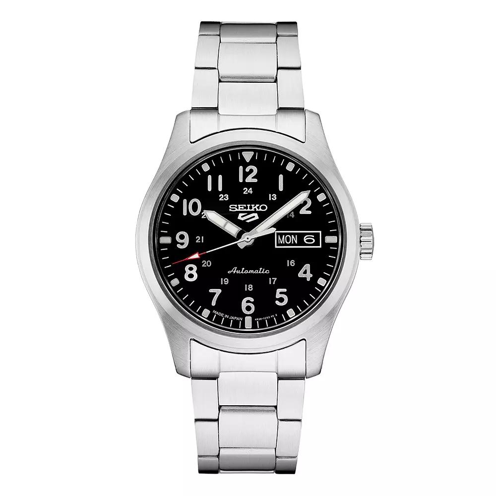 Seiko Mens Seiko 5 Sports Automatic Black Silicone Strap Watch Product Image