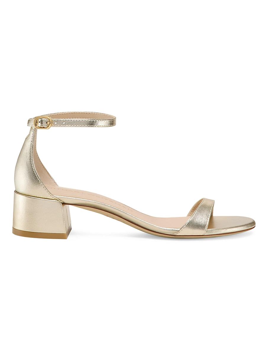 Stuart Weitzman Womens Nudist Block Heel Sandals Product Image