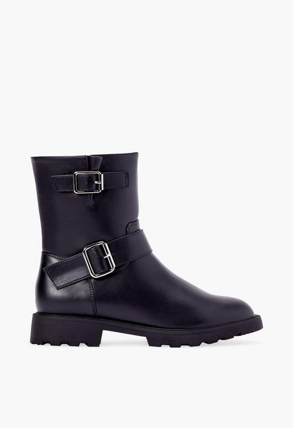 JustFab Margaux Platform Loafer Pump Womens Black/ White Size 8.5 Product Image