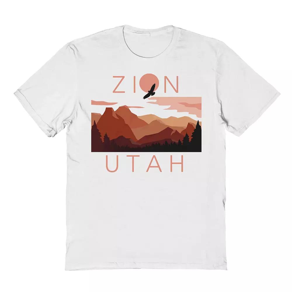 Men's Country Parks Zion Utah Graphic Tee, Size: XL, White Product Image