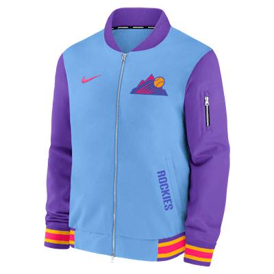Colorado Rockies Authentic Collection City Connect Nike Men's MLB Full-Zip Bomber Jacket Product Image