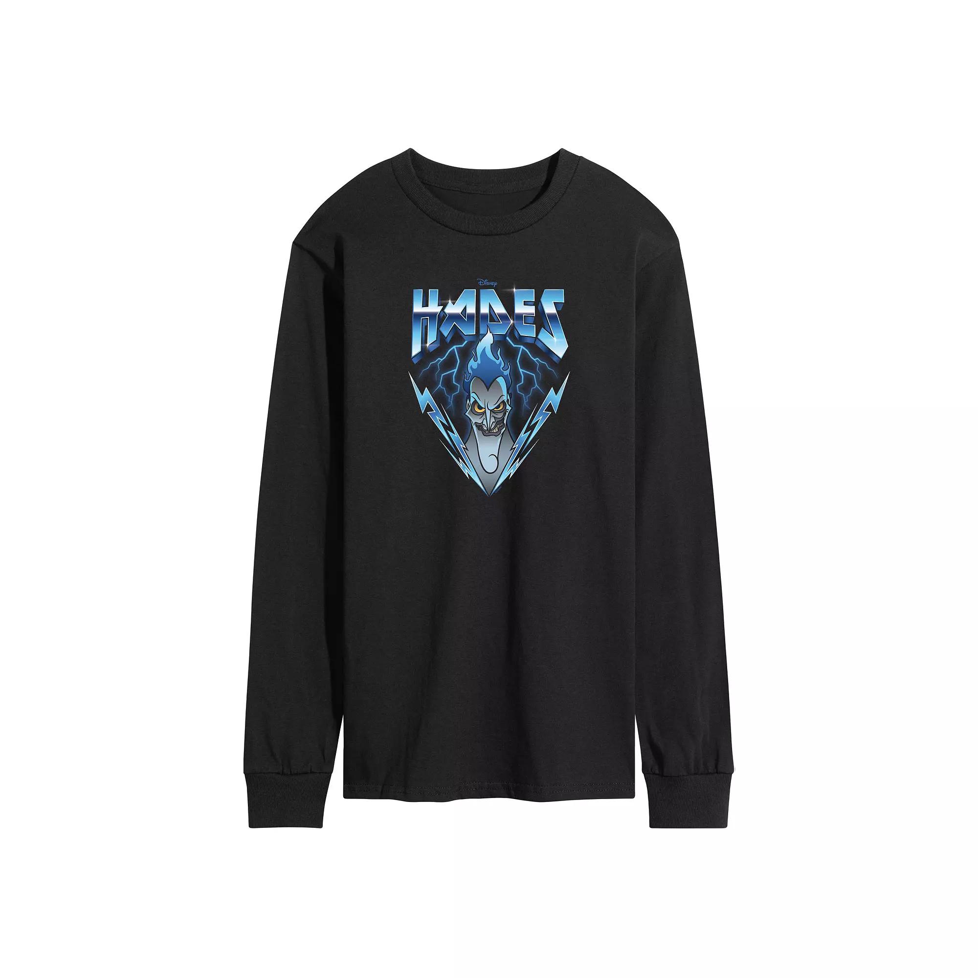 Disney Villains Hades Men's Rock Long Sleeve Graphic Tee,  Product Image