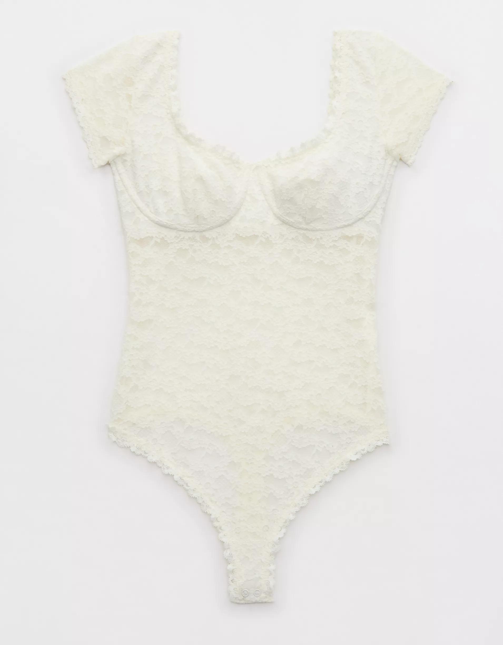 Show Off Vintage Lace Short Sleeve Bodysuit Product Image