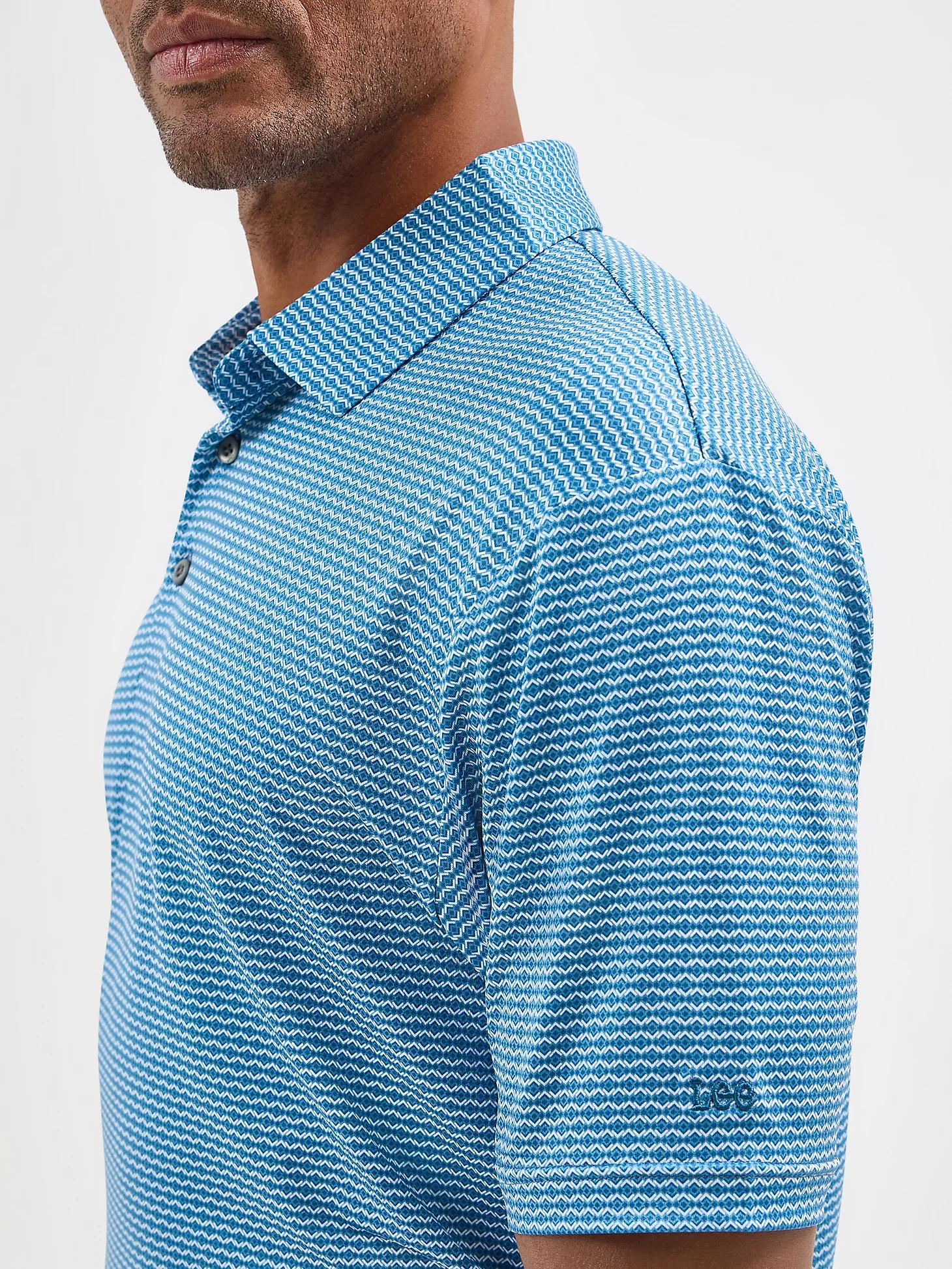 Men's Golf Series Wavy Geometric Print Polo Shirt | Men's Tops & Tees | Lee® Product Image