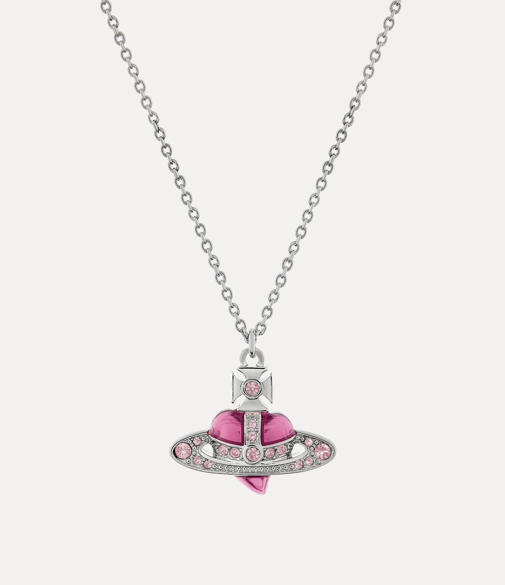 New Diamante Heart Pendant Necklace Product Image