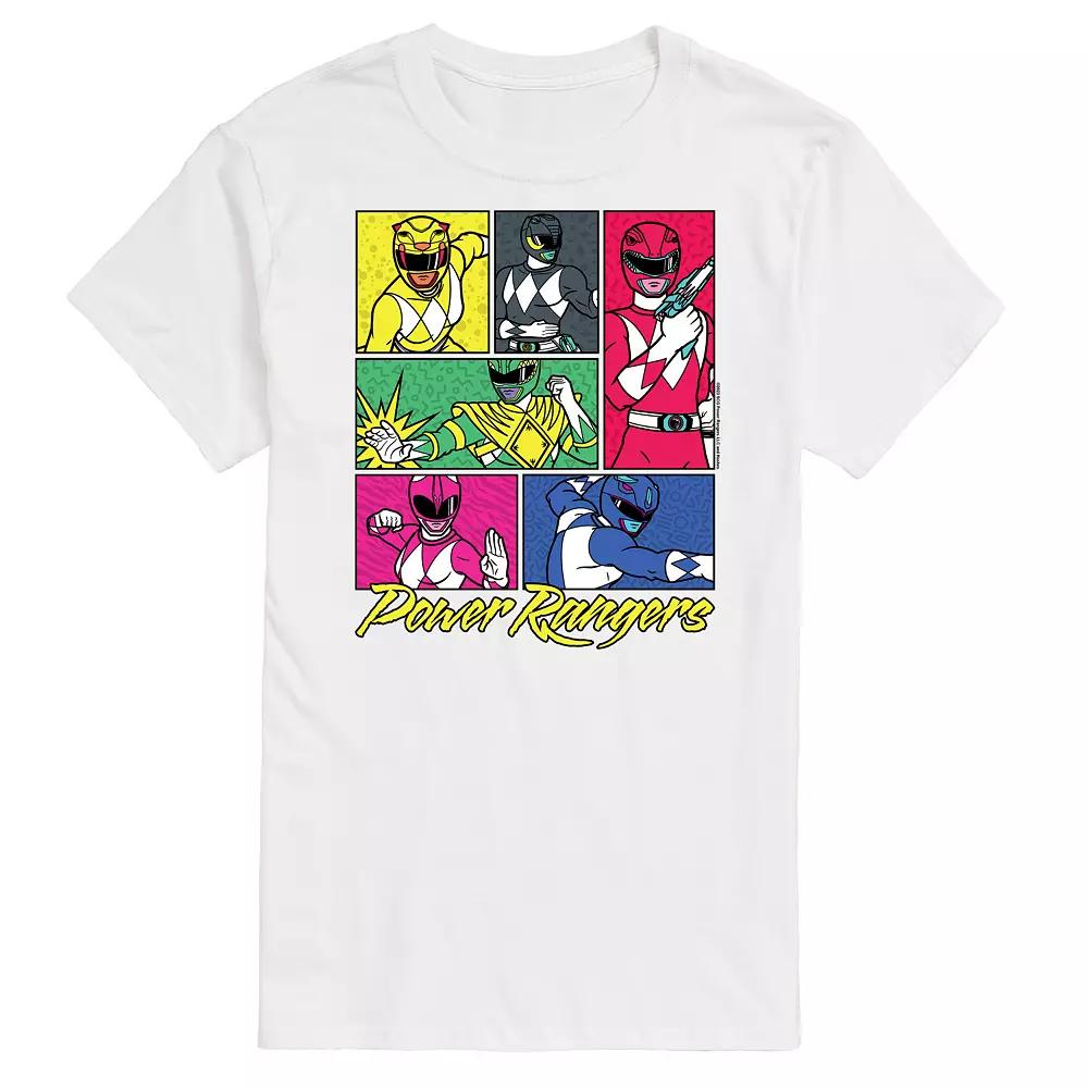 Big & Tall Power Rangers Grid Graphic Tee, Men's,  Product Image