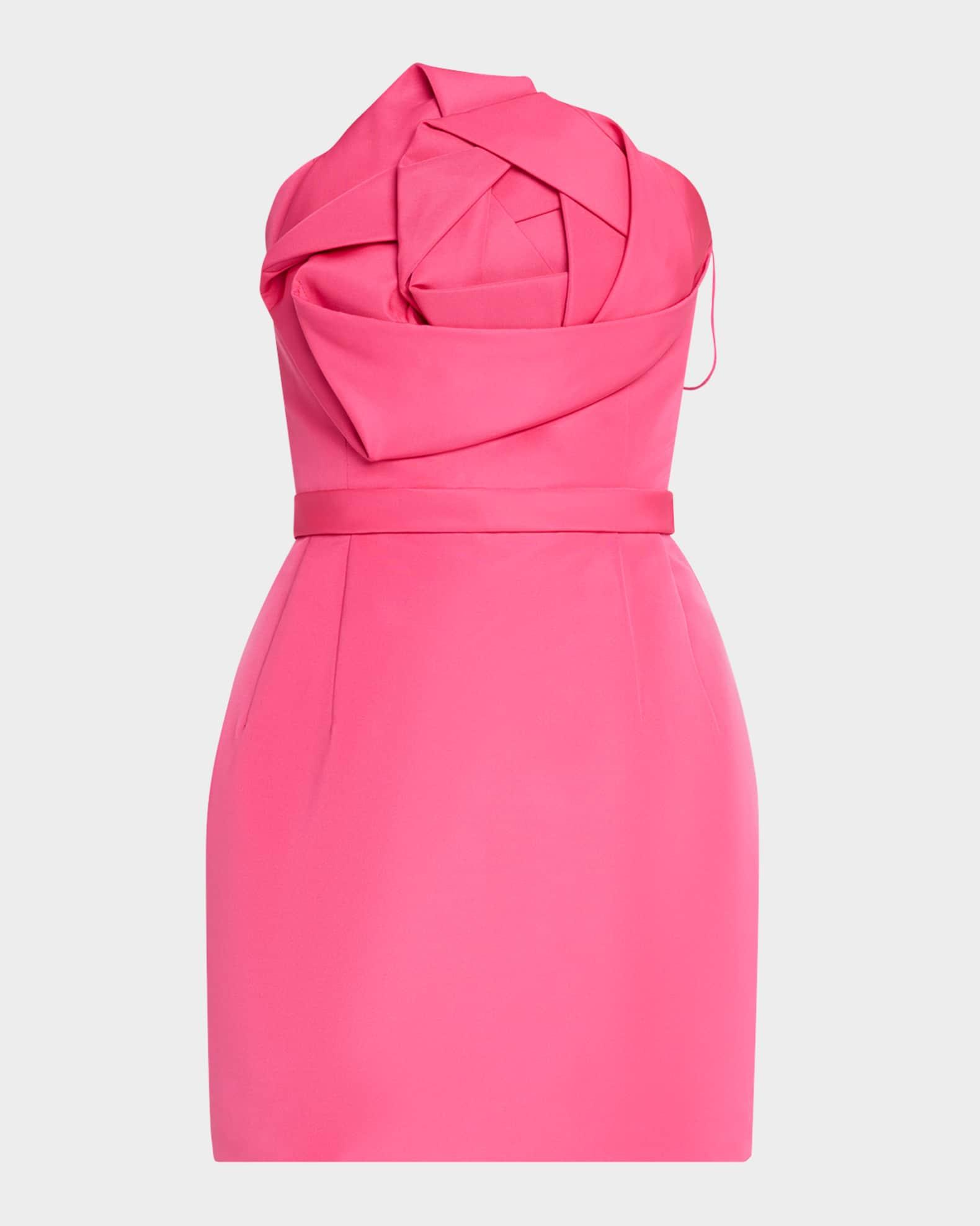 Rose Strapless Faille Mini Dress Product Image
