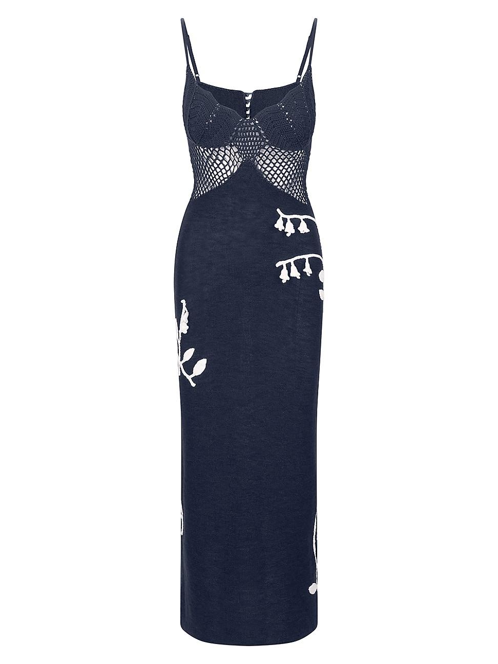 Womens Tara Crochet Knit Maxi Dress Product Image