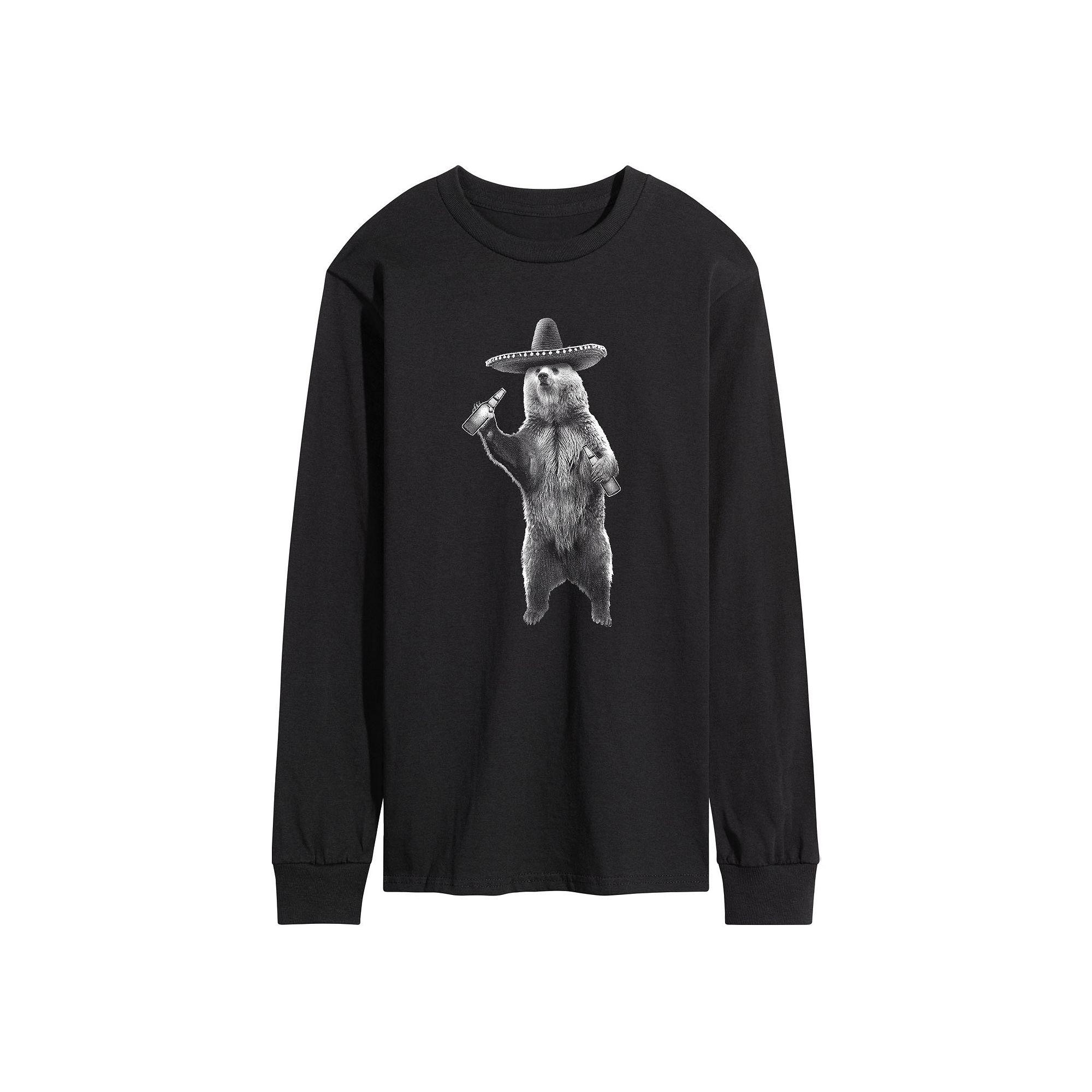 Men's Mexican Bear Long Sleeve Tee,  Product Image