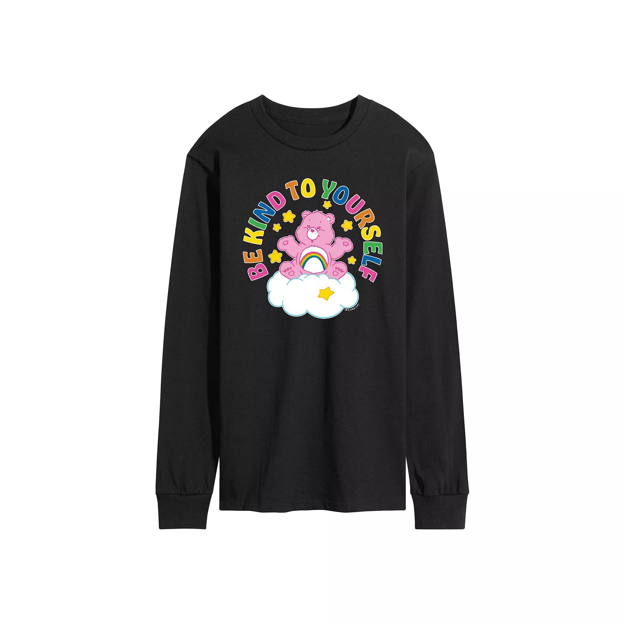 Men's Care Bears Be Kind To Yourself Long Sleeve Graphic Tee,  Product Image