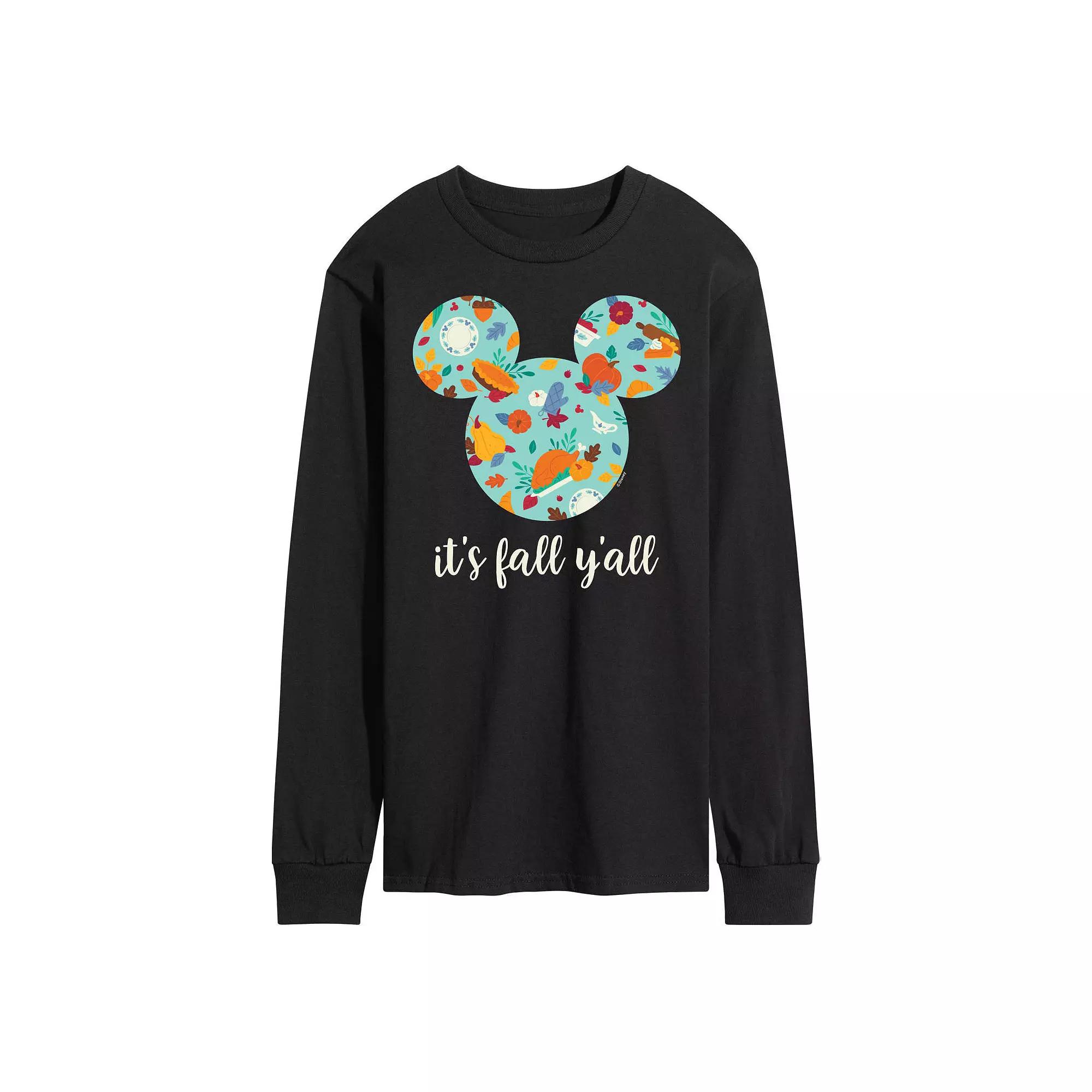 Disney's It's Fall Y'all Long Sleeve Tee, Men's,  Product Image
