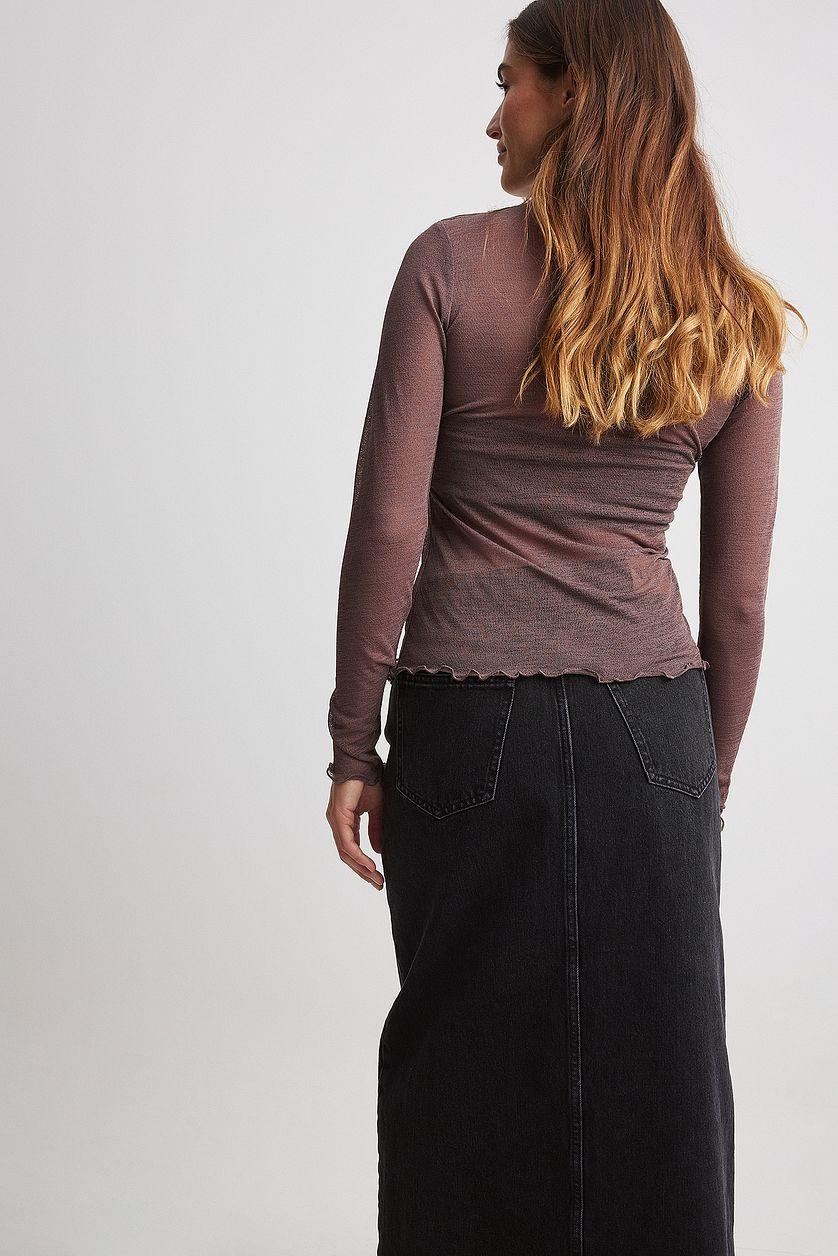 Sheer Long Sleeve Top Product Image