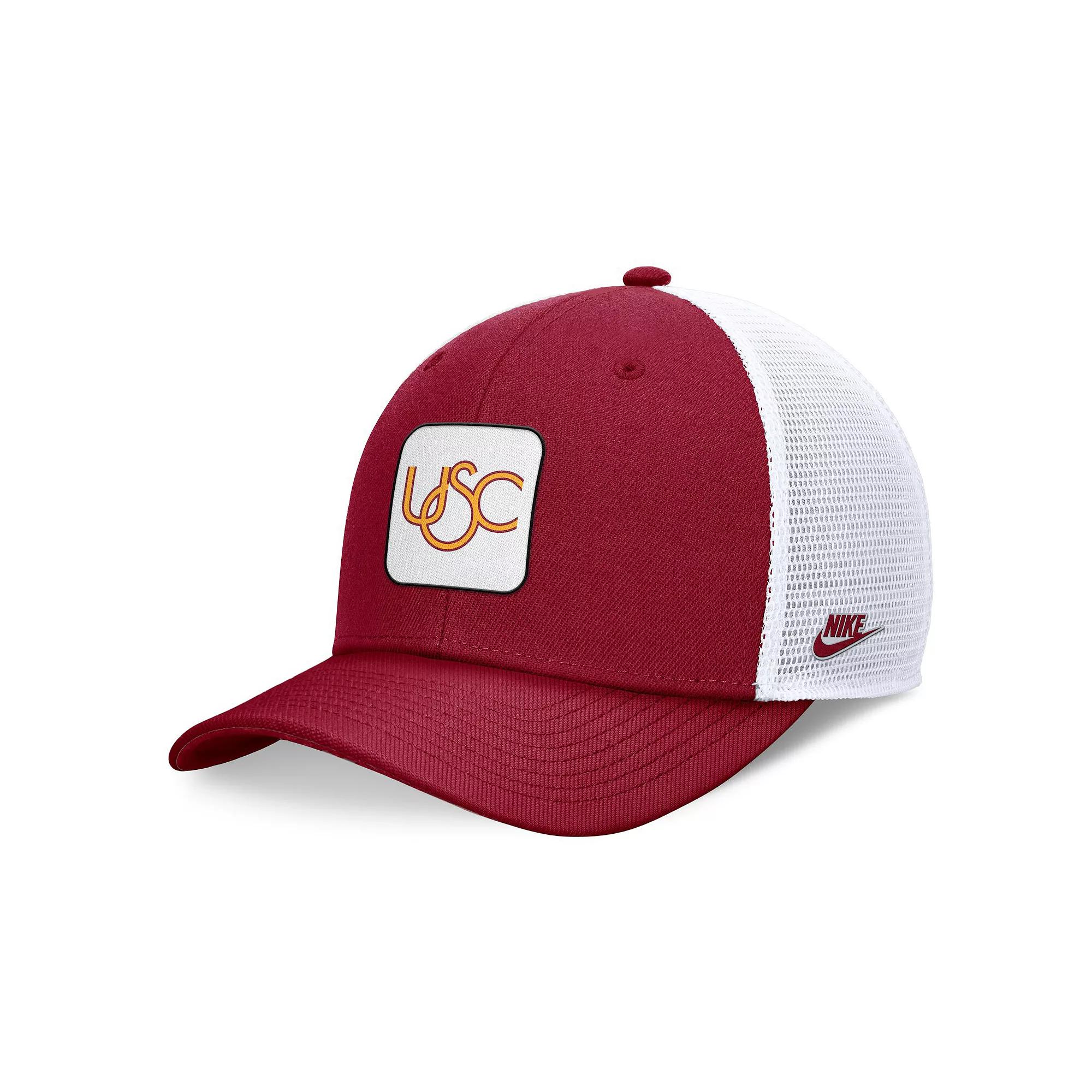 Men's Nike Cardinal/White USC Trojans Legacy Rise Mascot Trucker Adjustable Hat, Size: Medium/Large, Red Product Image