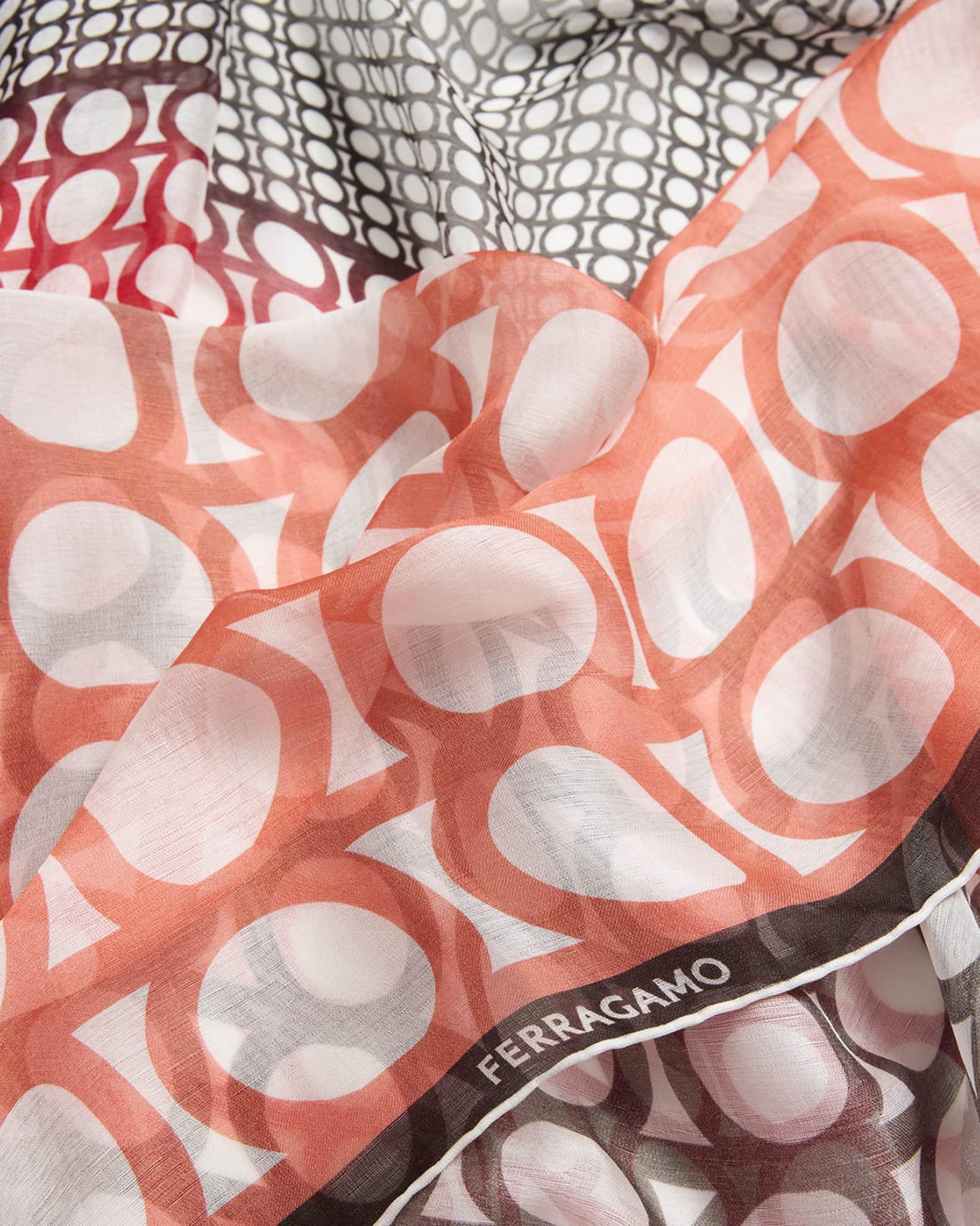 Ombre Printed Silk Scarf  Product Image