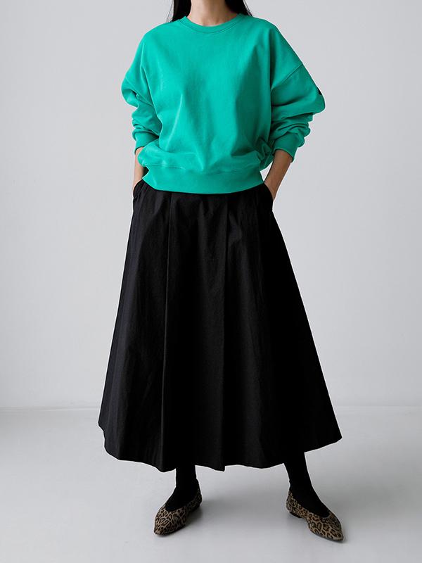 A-Line Loose Solid Color Skirts Bottoms Product Image