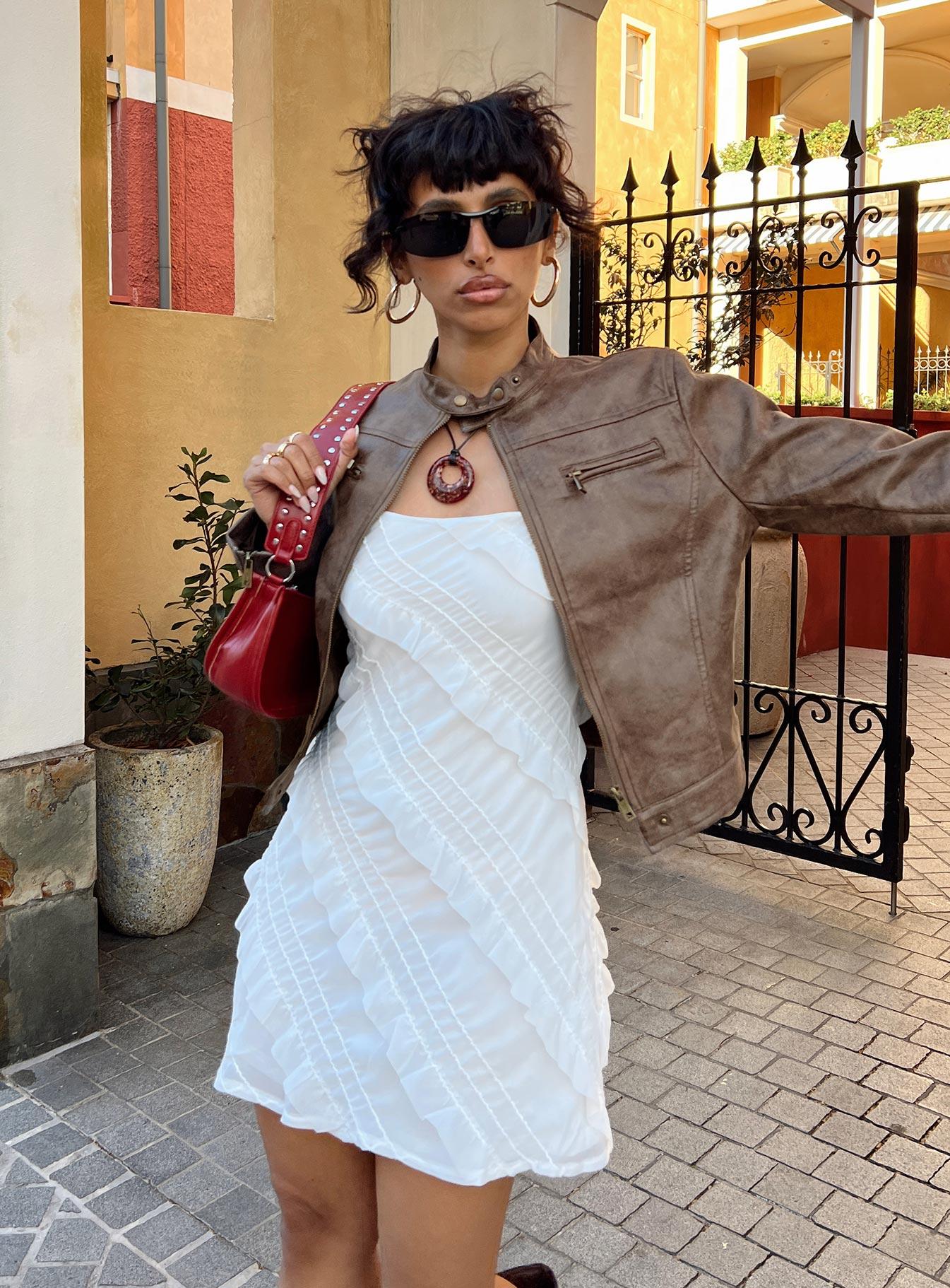 Lars Strapless Mini Dress White Product Image