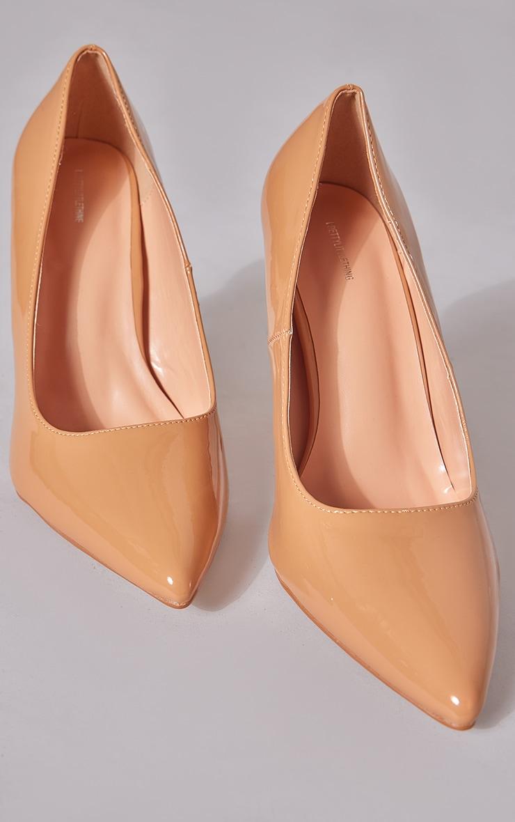  Nude Patent PU Court Shoes Heels Product Image