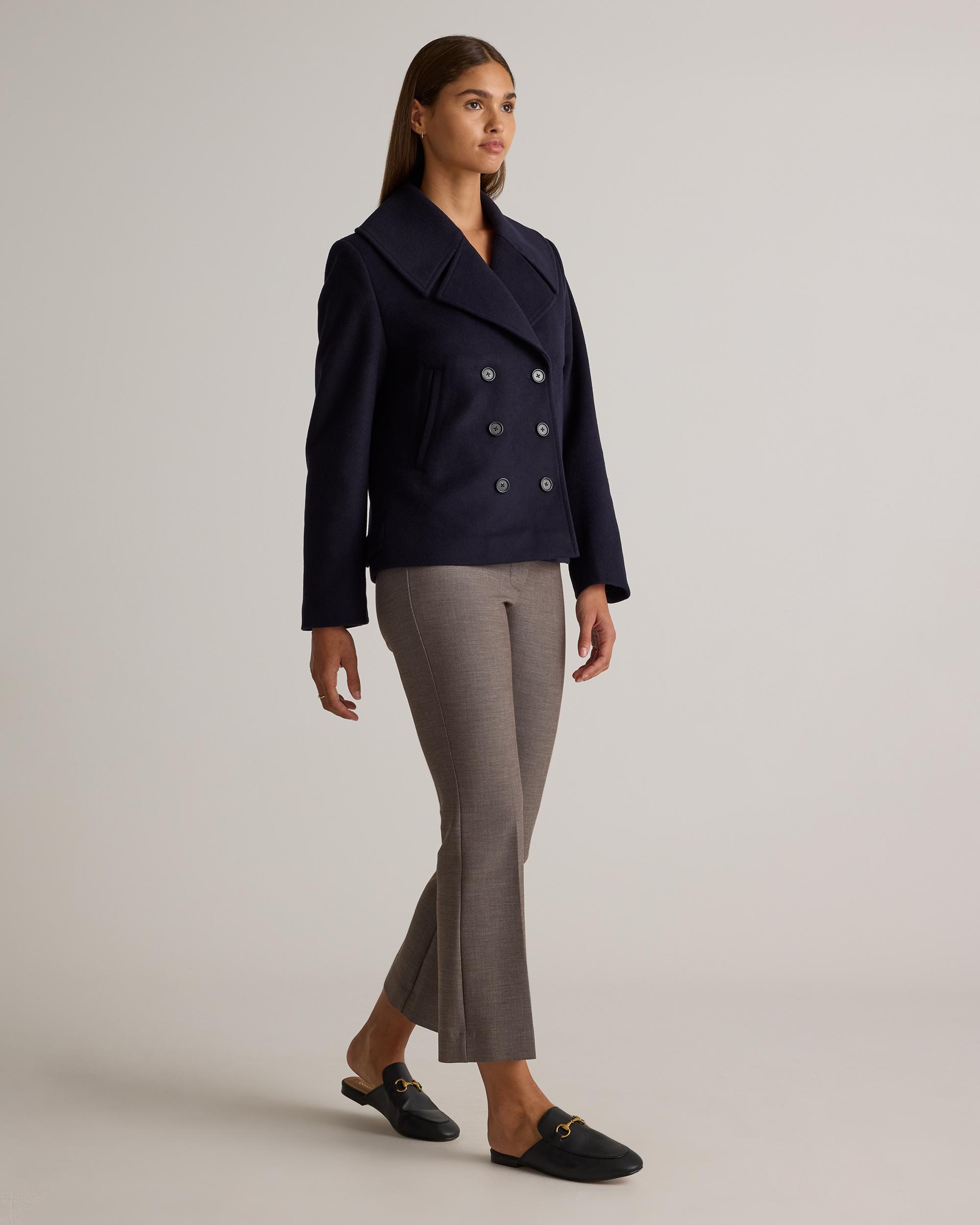 Quince | Women's Italian Wool Short Peacoat Wool/Nylon Product Image