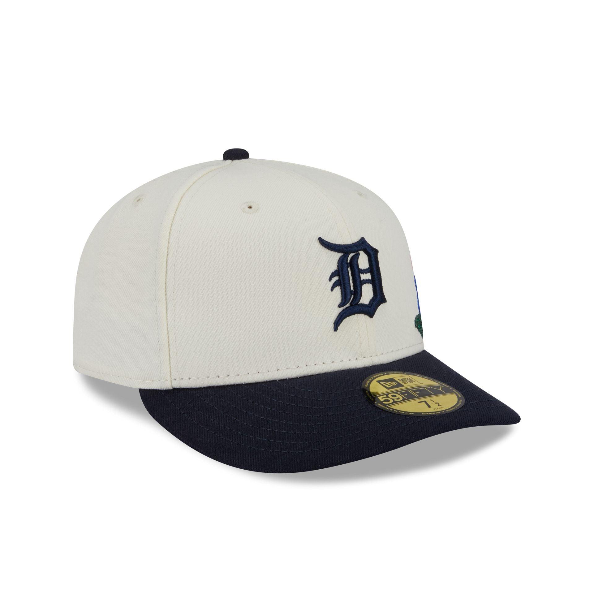 Detroit Tigers Tonal Florals White 59FIFTY Fitted Hat Male Product Image