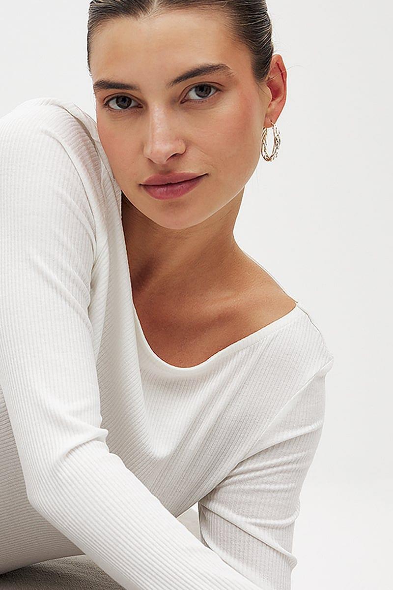 Boat Neck Rib Top Product Image