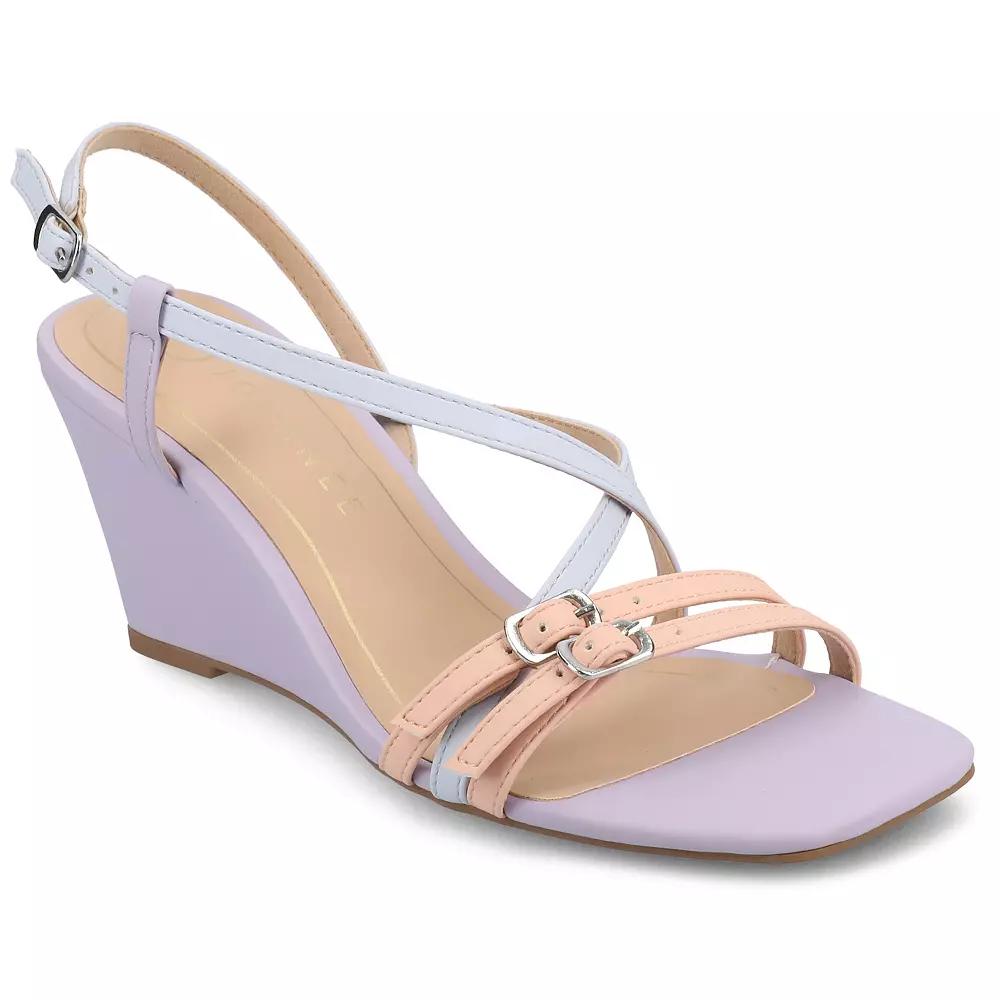 Journee Collection Clinne Womens Strap Wedge Sandals Product Image