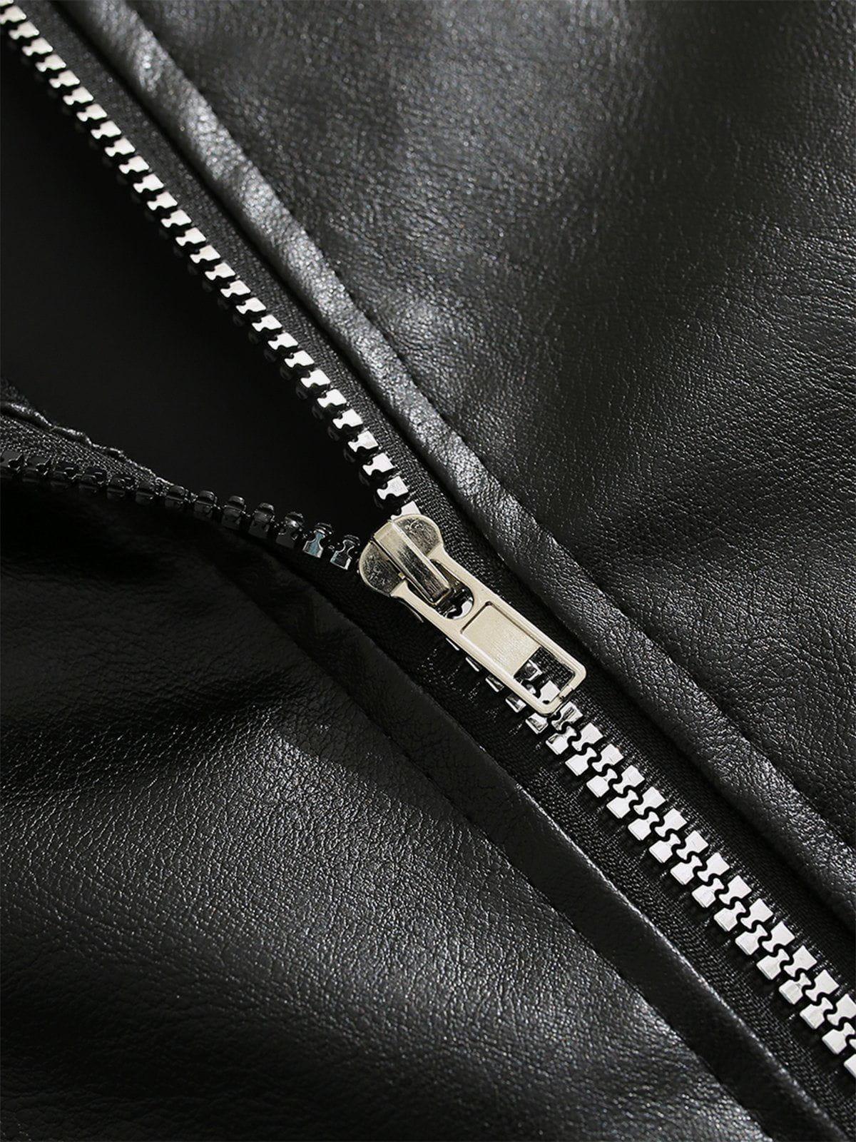 Aelfric Eden Faux Leather Moto Jacket Product Image