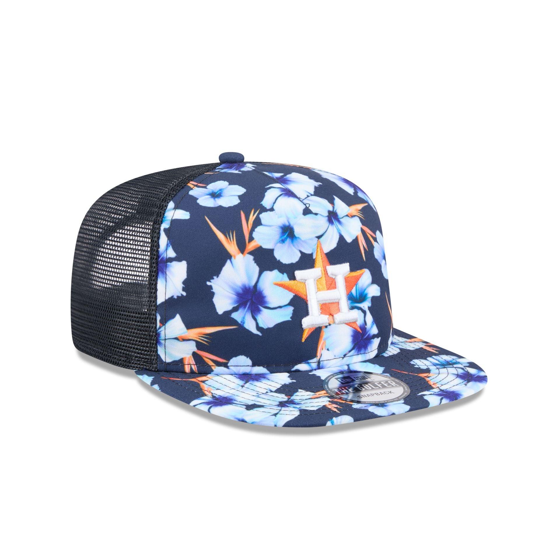 Houston Astros Pattern Golfer Trucker Hat Male Product Image