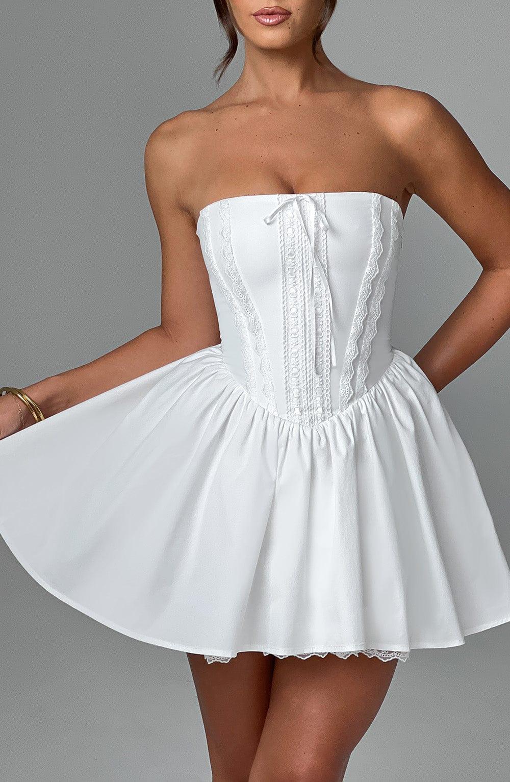 Evie Mini Dress - Ivory Product Image