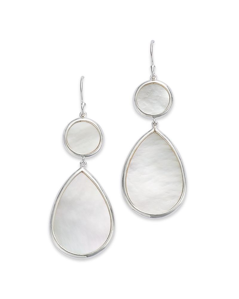 Womens Polished Rock Candy Sterling Silver & Mother-Of-Pearl Drop Earrings Product Image