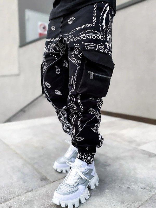Men's Paisley Print Tapered Pants Product Image