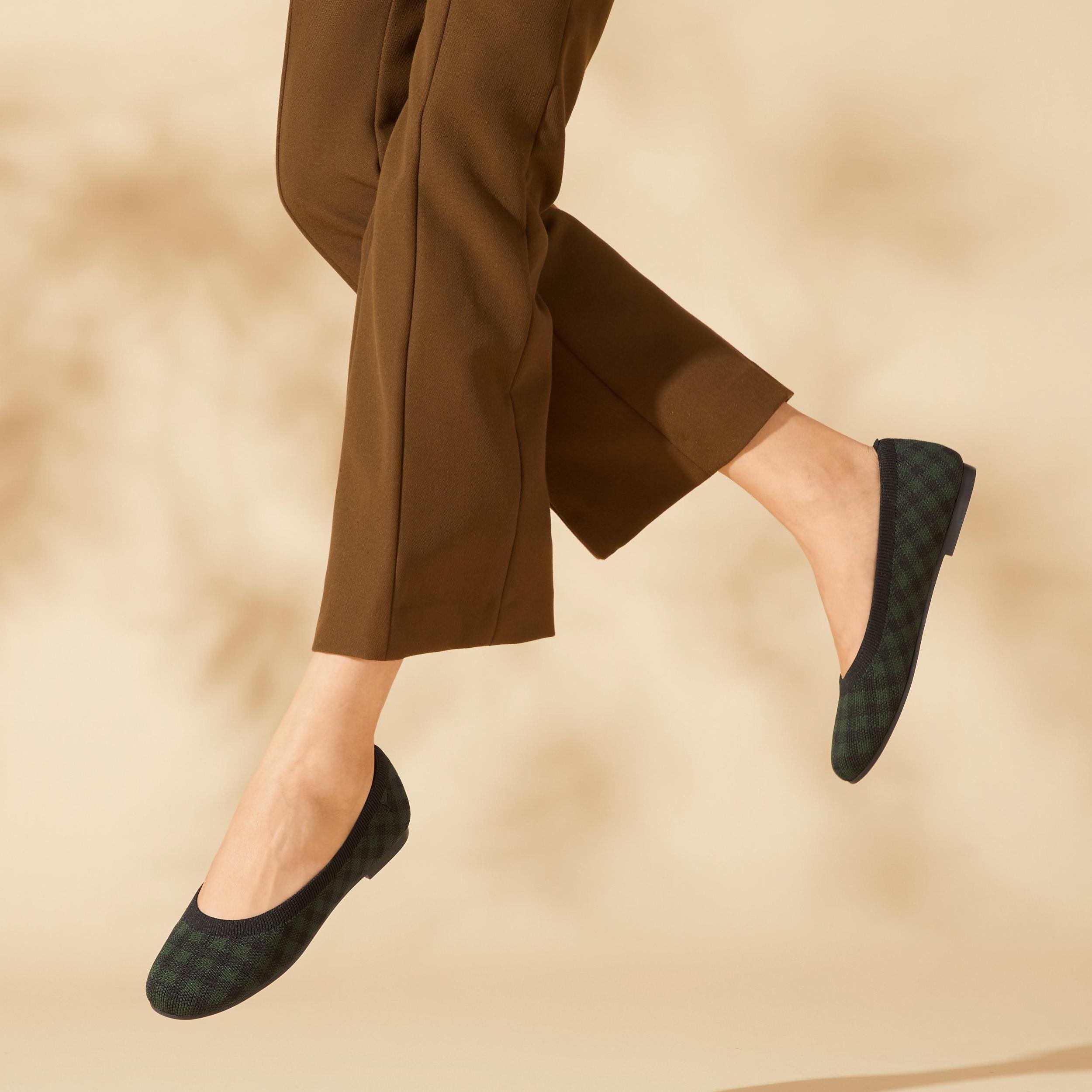 Water-Repellent Round-Toe Walking Flats (Claire Walker) Product Image