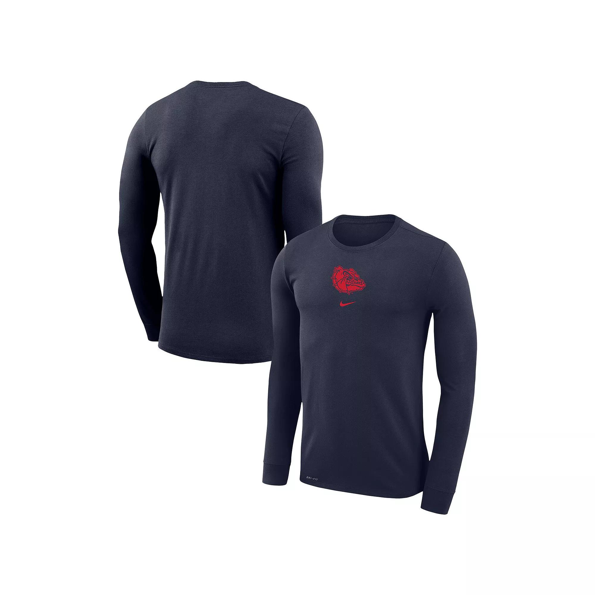 Men's Nike Navy Gonzaga Bulldogs Basketball Shootaround Long Sleeve T-Shirt,  Product Image