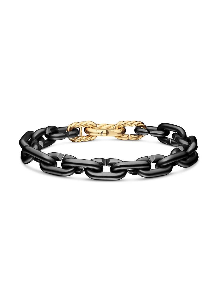 Mens Chain Links Bracelet in Black Titanium Product Image