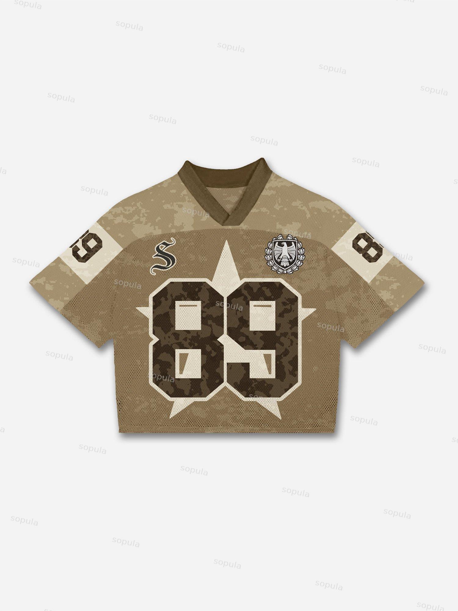 Y2k Street Stay Wild Blokecore Mesh Football Jersey T-shirt Product Image
