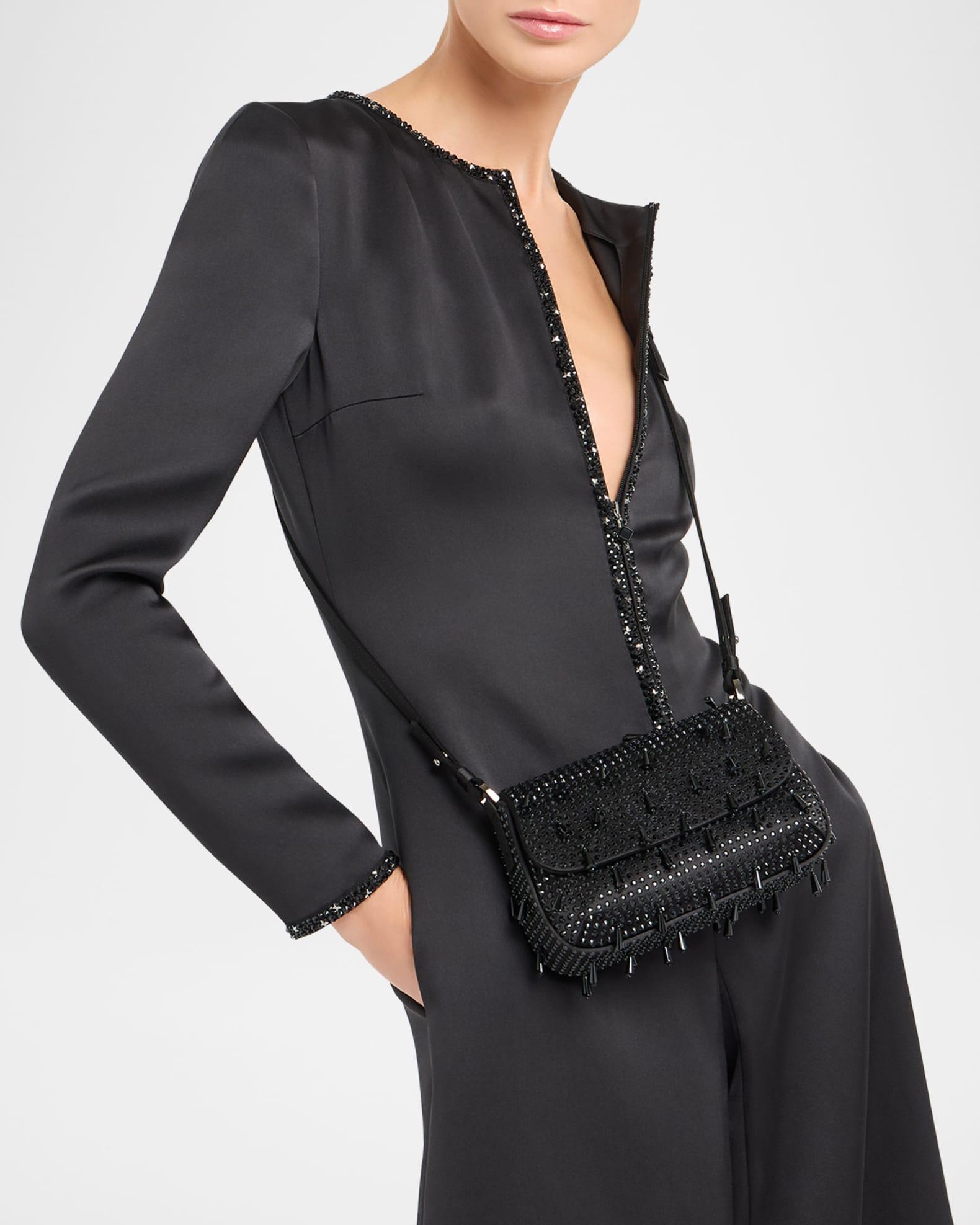 La Prima Small Beaded Top-Handle Bag Product Image