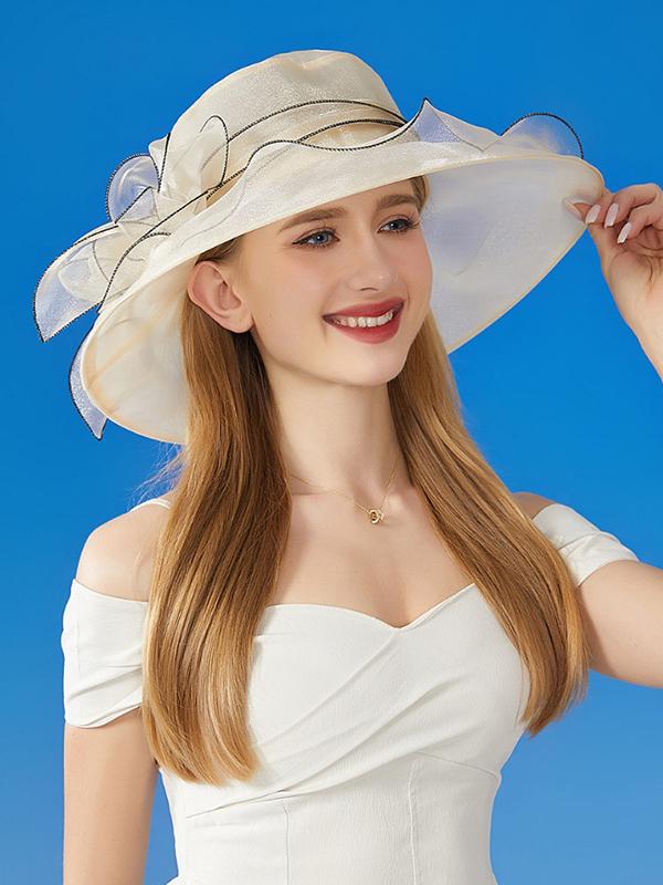 Flower Shape See-Through Split-Joint Sun Hat Product Image