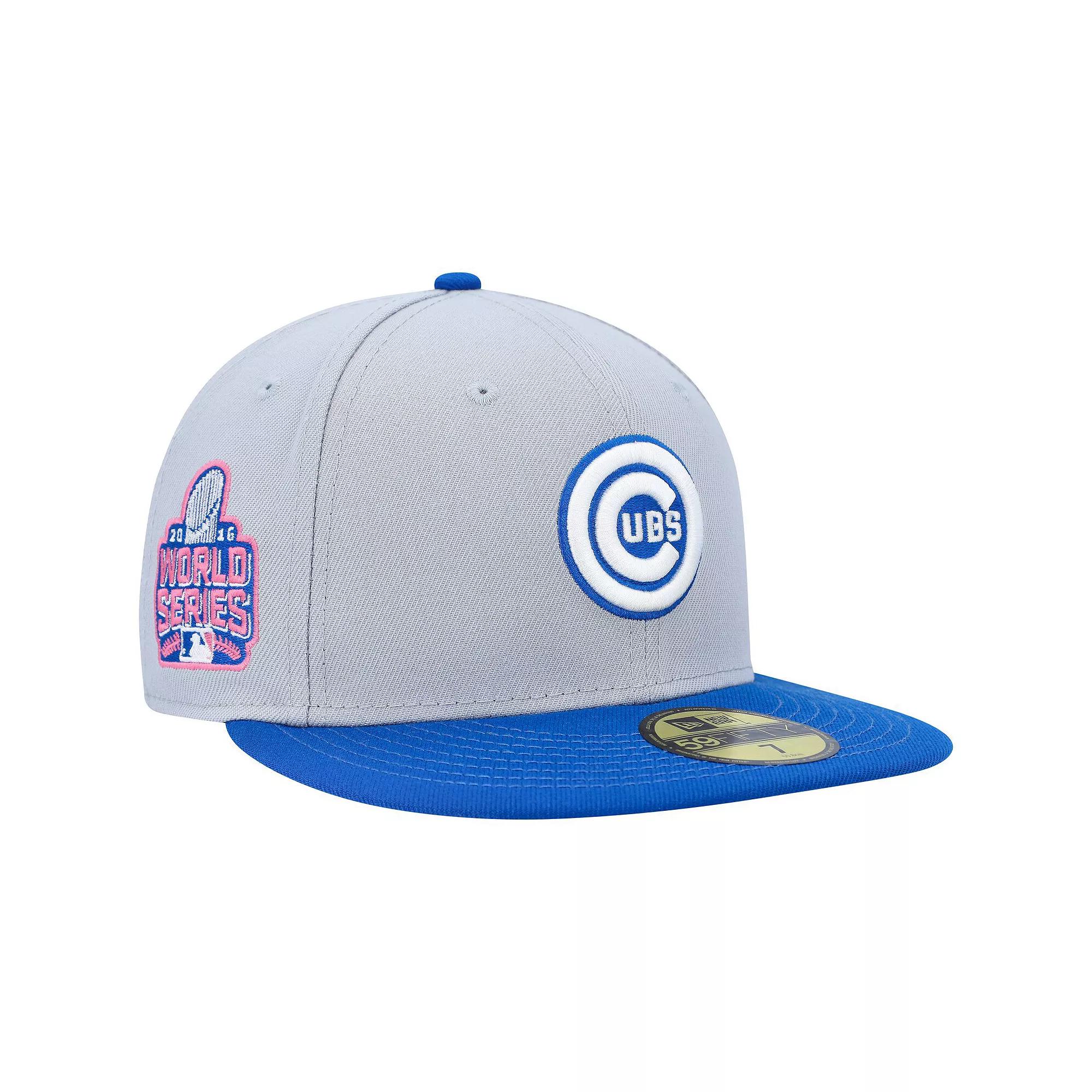 Men's New Era Gray/Blue Chicago Cubs  Dolphin 59FIFTY Fitted Hat, Size: 7 3/8, Grey Product Image