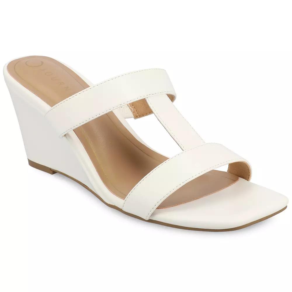 Journee Clodie Women's Slip-On Wedge Sandals,  Product Image